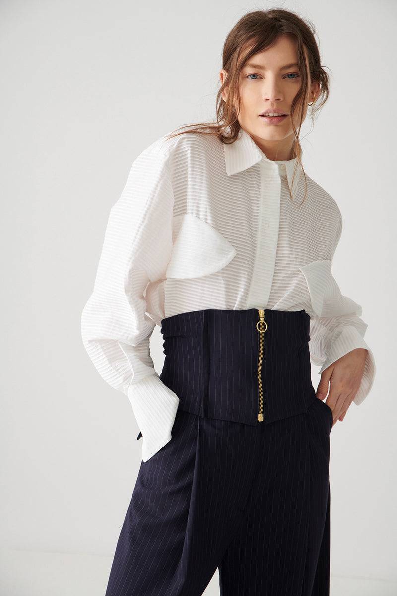 Mykke Hofmann Cotton Plissée Blouse Lon Fabrikladen