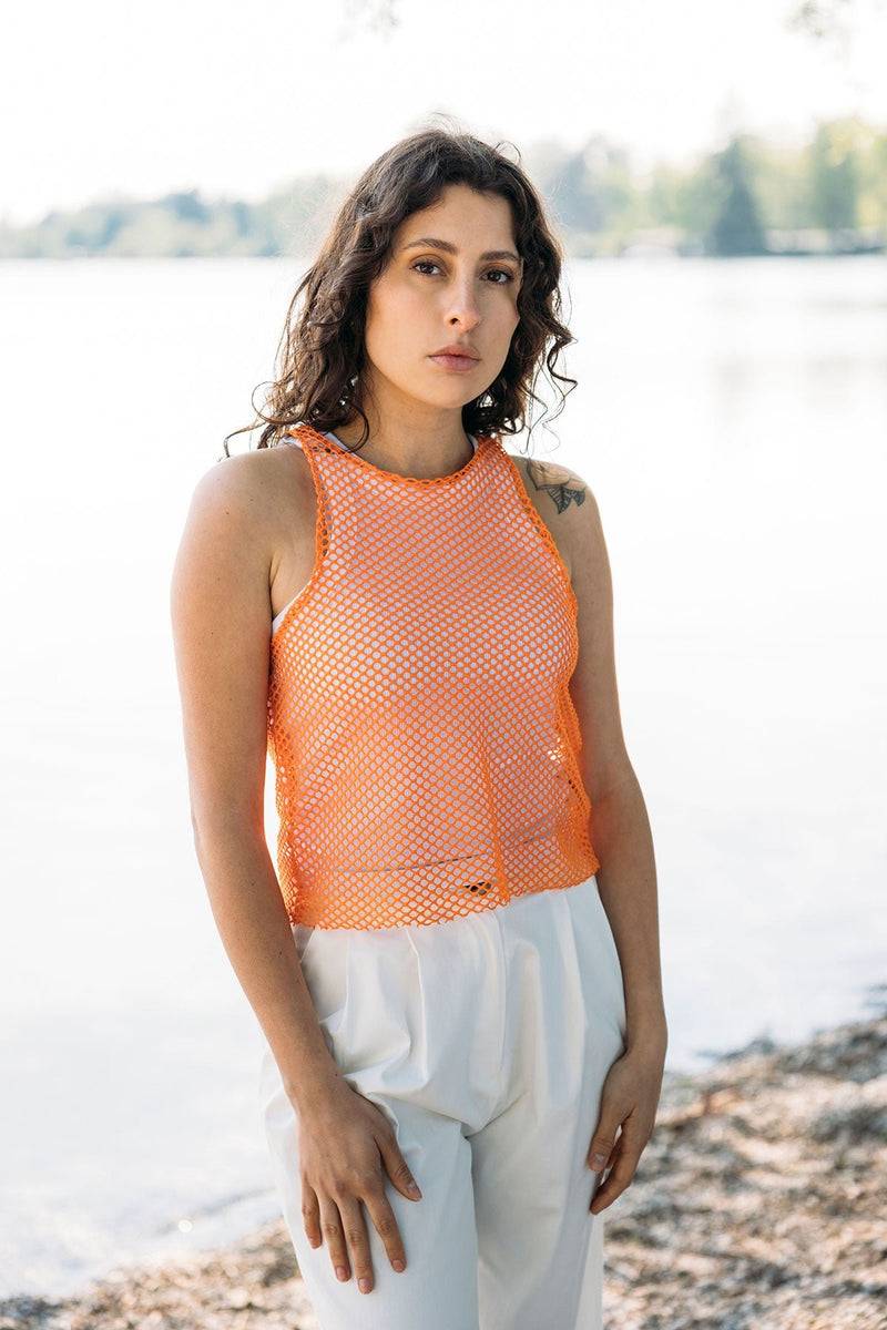 Mykke Hofmann Baumwoll-Mesh-Top Tila Angebote