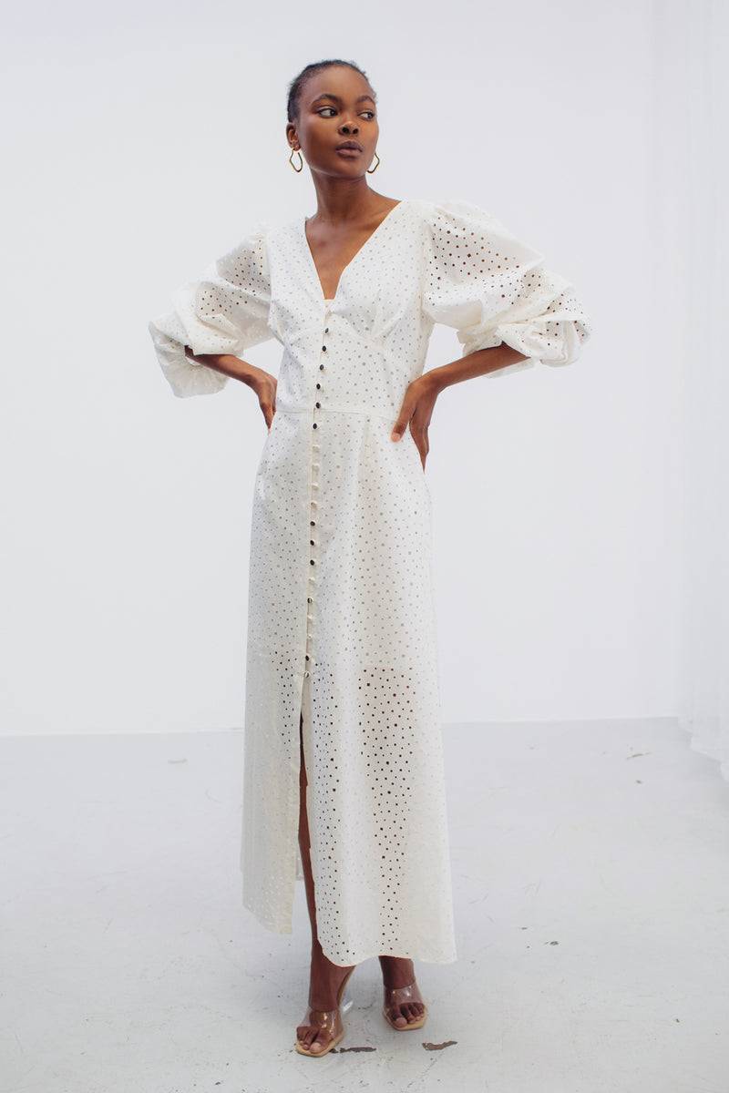 Mykke Hofmann Spitzenkleid Kairo aus Bio-Baumwolle Fabrik Onlineshop