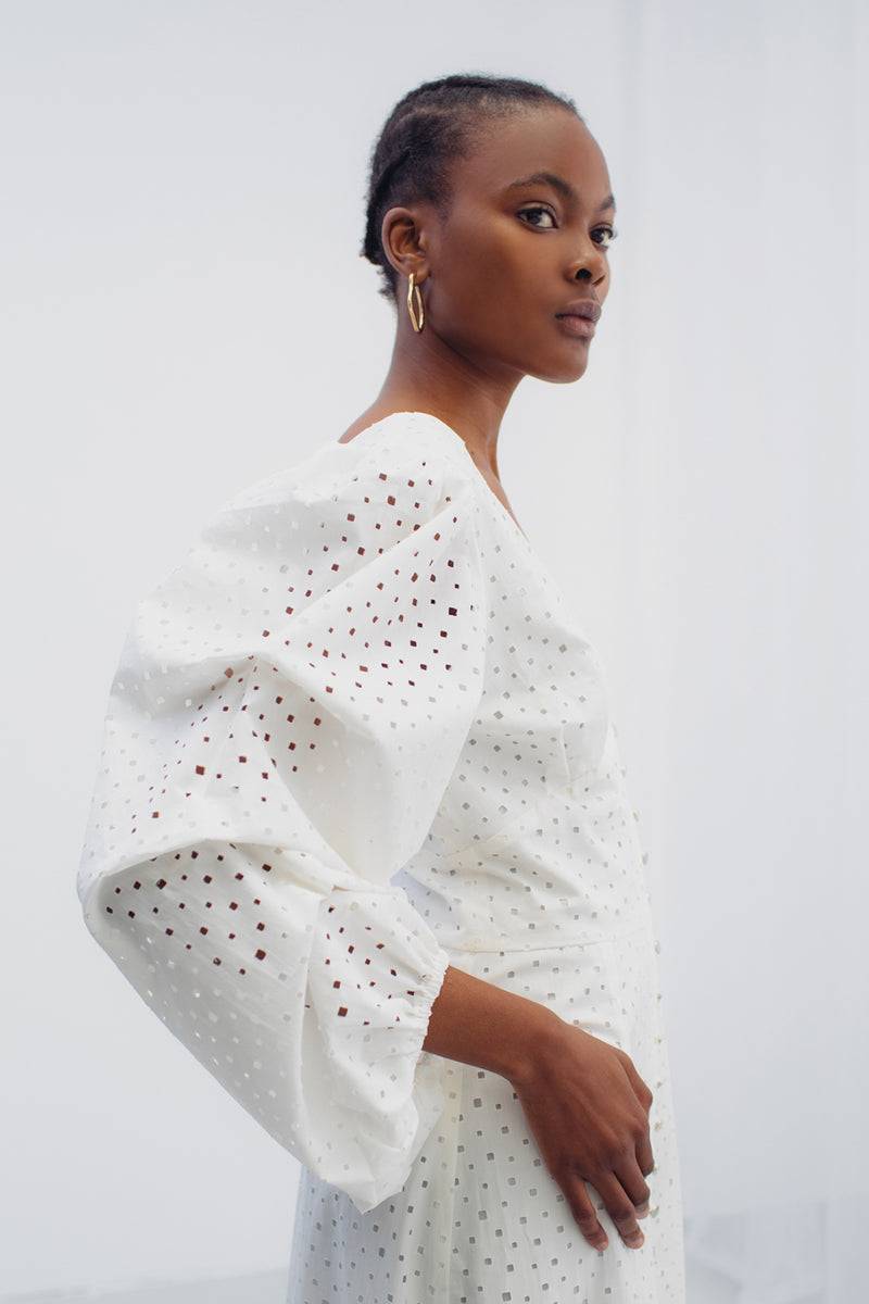 Mykke Hofmann Spitzenkleid Kairo aus Bio-Baumwolle Fabrik Onlineshop