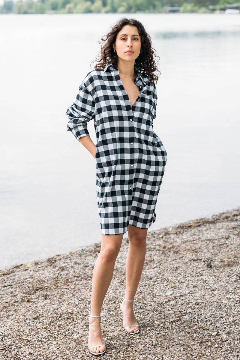 Mykke Hofmann Flanellkleid aus Bio-Baumwolle Klore Valentinstagsangebot