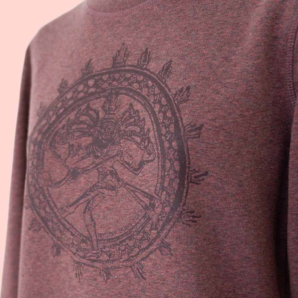 Natural Born Yogi Shiva Fever – Sweatshirt Kleid berry Räumungsverkauf