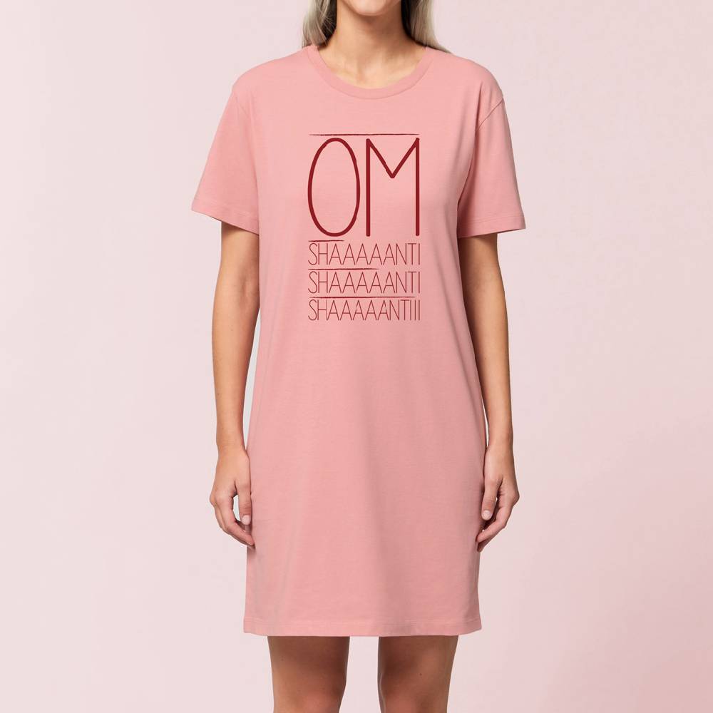 Natural Born Yogi Om Shanti – Yoga Shirtkleid rose Tiefpreis