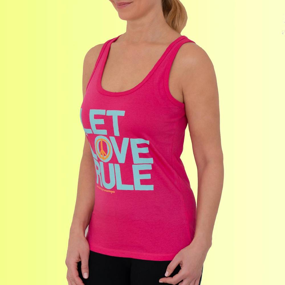 Natural Born Yogi Let Love Rule – Tank-Top pink Letzte 3 Tage