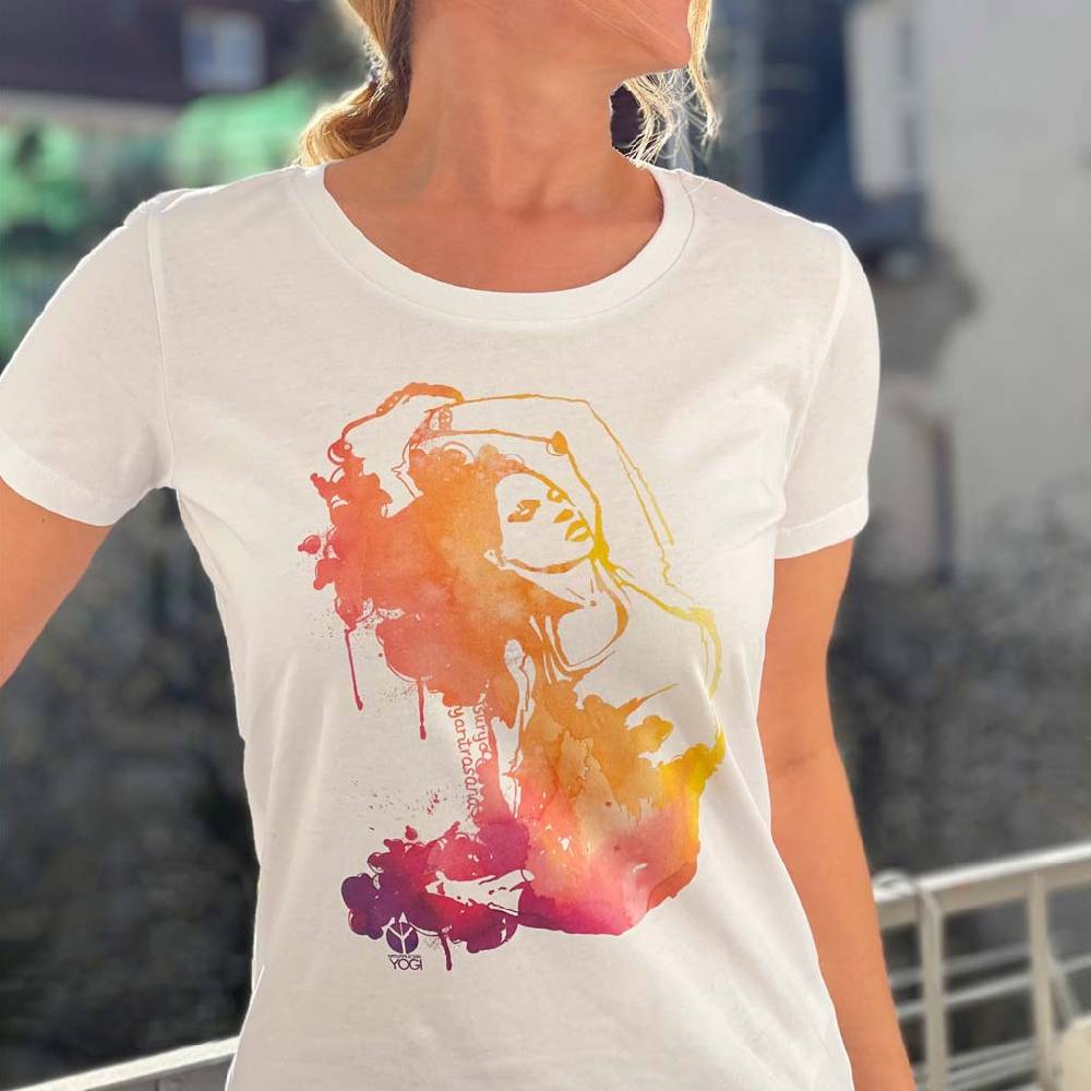 Natural Born Yogi Pure Prana – Yoga T-Shirt weiß Nur für heute