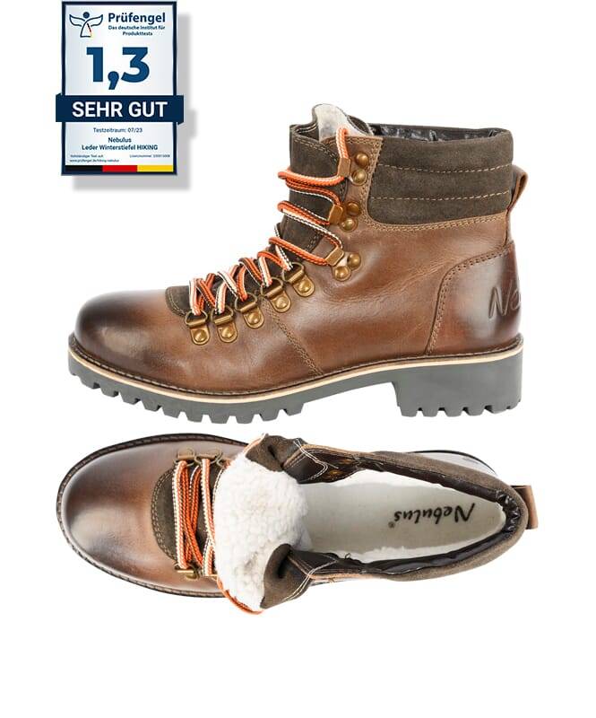 Nebulus Leder Winterstiefel HIKING Damen mit Merinowolle Clearance-Verkauf