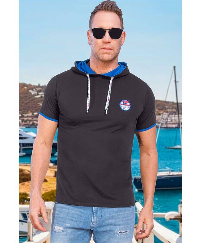 Nebulus T-Shirt Hoody TRACK Herren Kostenloser Versand