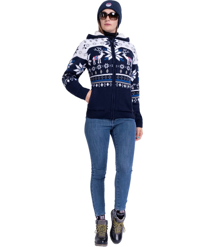 Nebulus Norweger Jacke Hoody mit Teddyfell NORON Damen Top Angebot