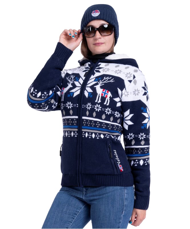 Nebulus Norweger Jacke Hoody mit Teddyfell NORON Damen Top Angebot