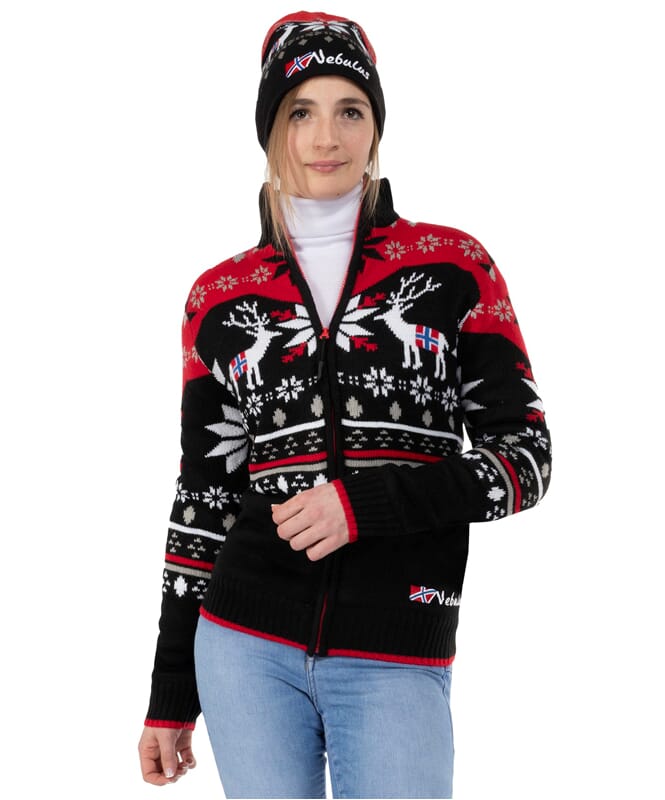 Nebulus Norweger Strickjacke mit Teddyfell SVERRE Damen Wochenangebot