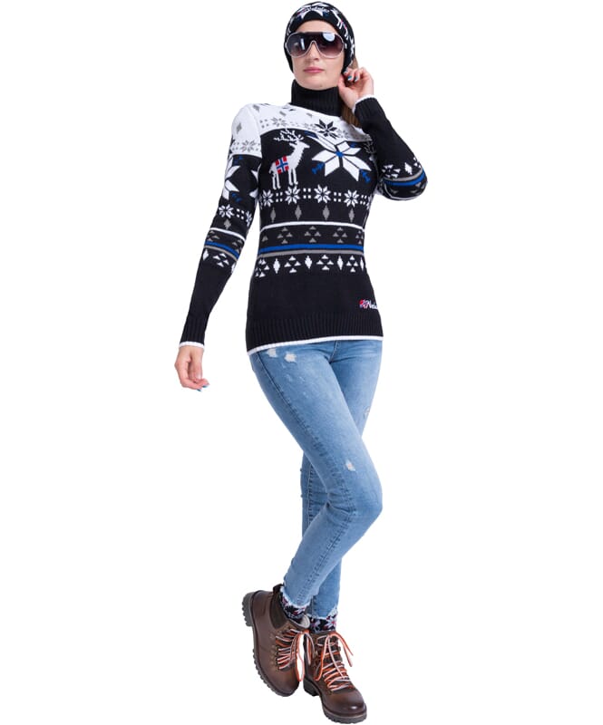 Nebulus Norweger Strickpullover STAG Damen Kostenloser Versand