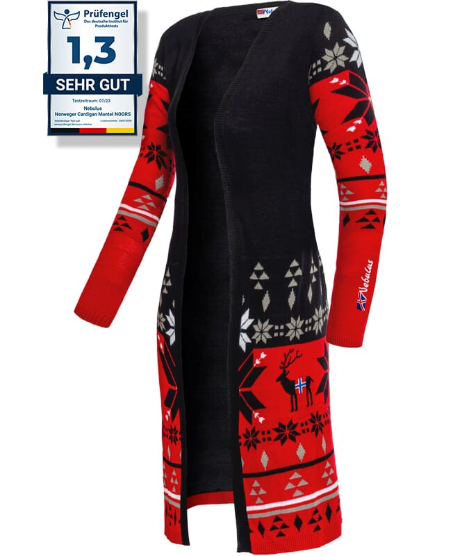 Nebulus Norweger Cardigan Strickjacke Mantel NOORS Damen Blitzangebot