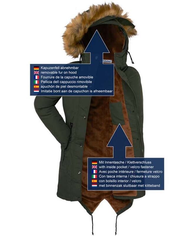 Nebulus Damenparka mit Teddyfell MILANO Damen Bis zu 60% Rabatt