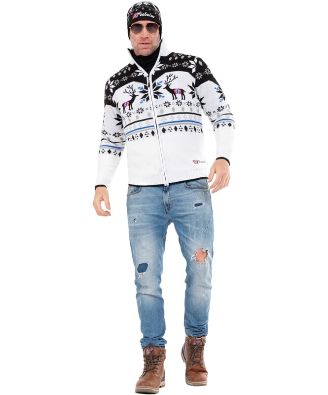 Nebulus Norweger Strickjacke mit Teddyfell SVERRE Herren Blitzangebot