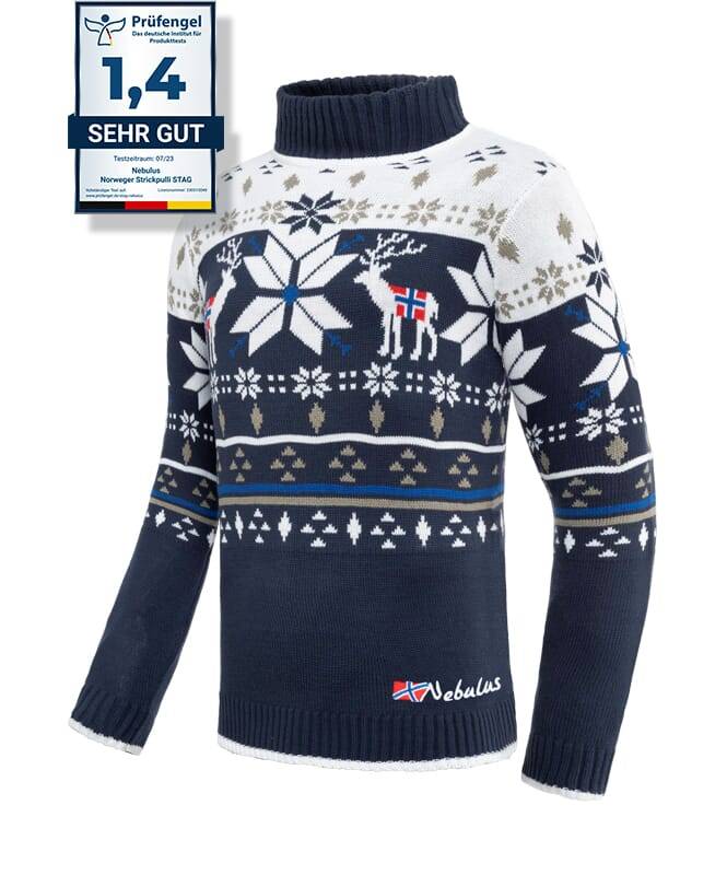 Nebulus Norweger Strickpullover STAG Herren 50% Rabatt für begrenzte Zeit