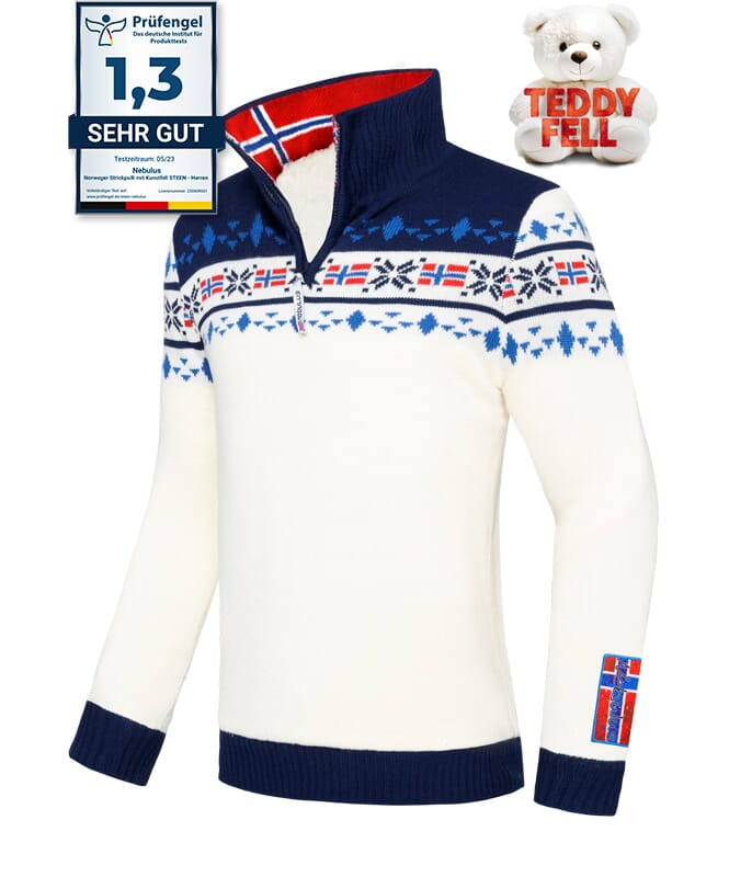 Nebulus Norweger Strickpulli mit Teddyfell STEEN Herren 2025