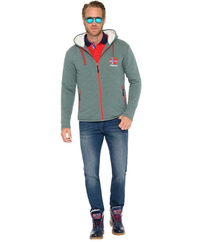Nebulus Fleecejacke mit Teddyfell BRITANNIA Herren Kostenloser Versand