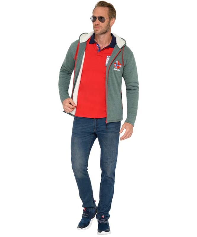 Nebulus Fleecejacke mit Teddyfell BRITANNIA Herren Kostenloser Versand