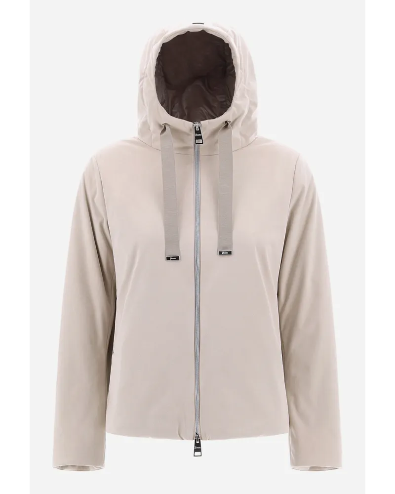 Herno Suede Effect Bomberjacke Eis 50% Rabatt für begrenzte Zeit