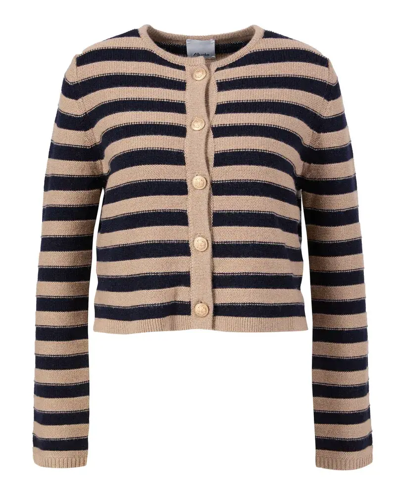 ALLUDE Woll Cashmere Strickjacke Braun Online Shopping