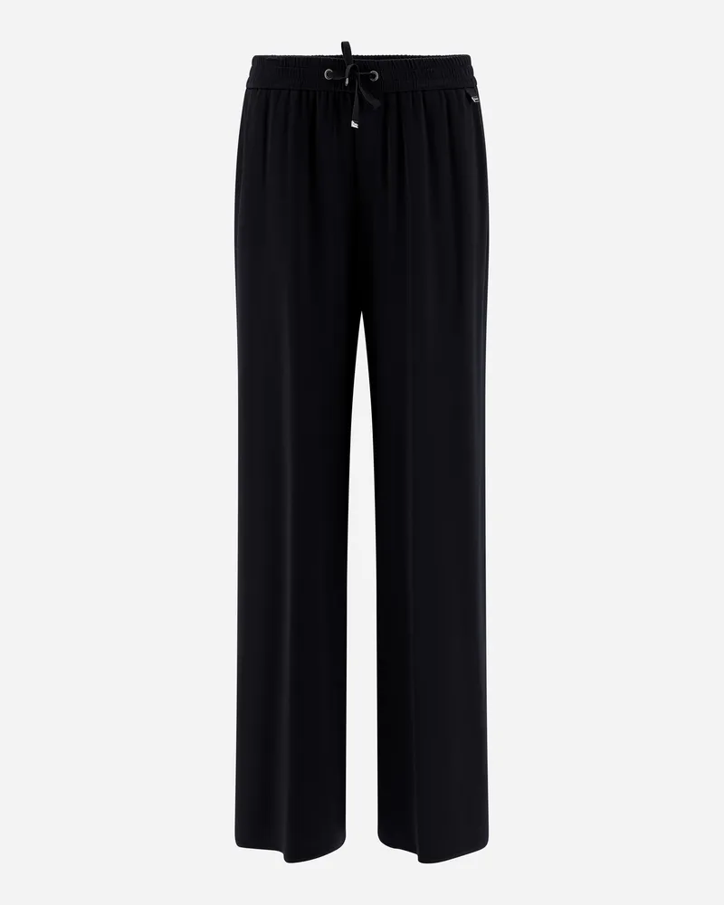 Herno Hose Aus New Satin Effect Schwarz Weihnachtsangebot