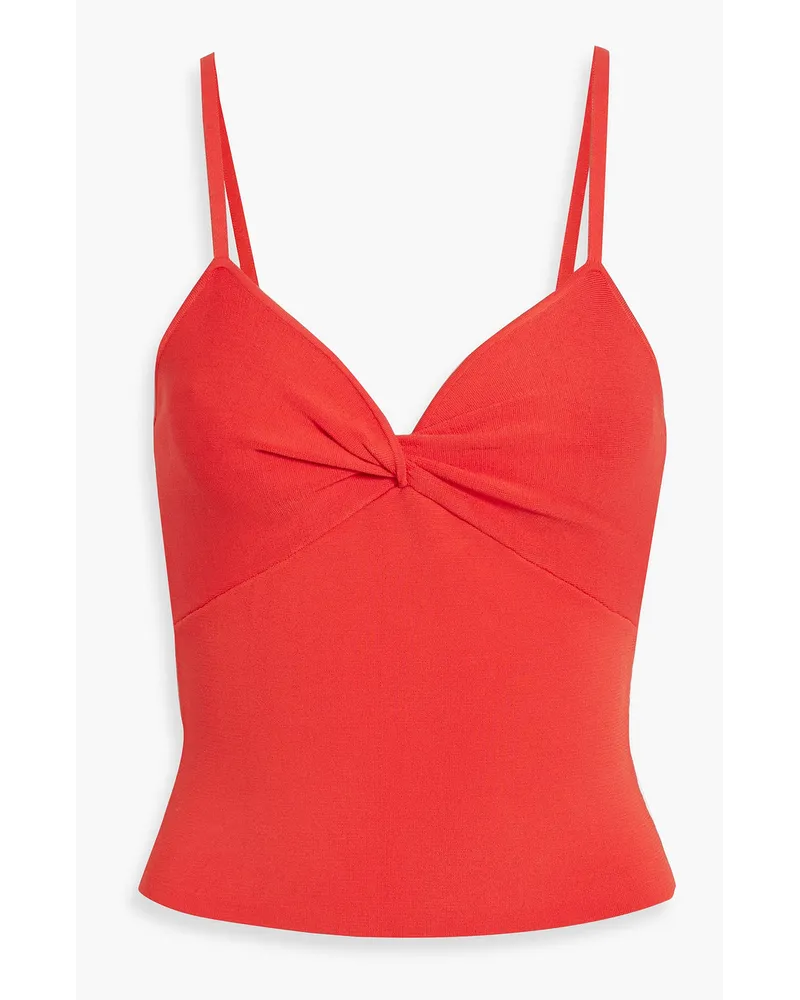 Alice + Olivia Alice Oliviarhona Top Aus Stretch Strick Mit Twist Detail Rot Super Sparpreis