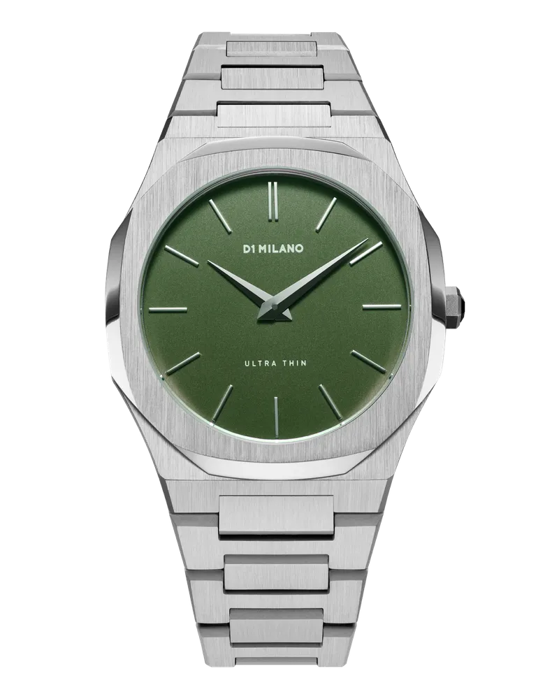 D1 Milano Watch Ultra Thin Bracelet 40 Mm Moss Green Riesige Ersparnisse