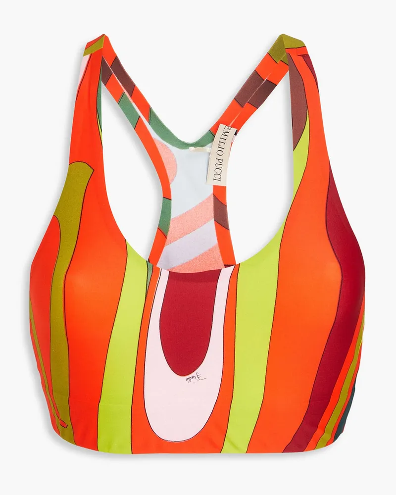 Emilio Pucci Sport Bh Mit Print Orange Kostenlose Rückgabe