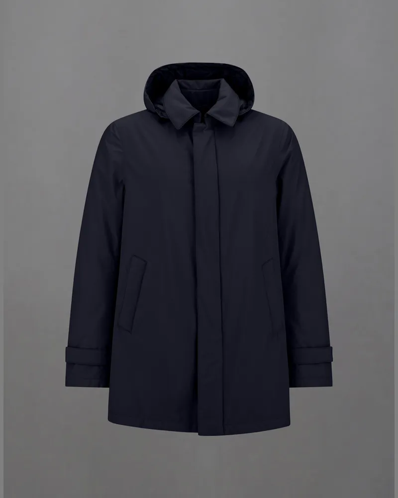 Herno Carcoat Laminar Aus 2 Layers Goretex Blau Neueste Mode