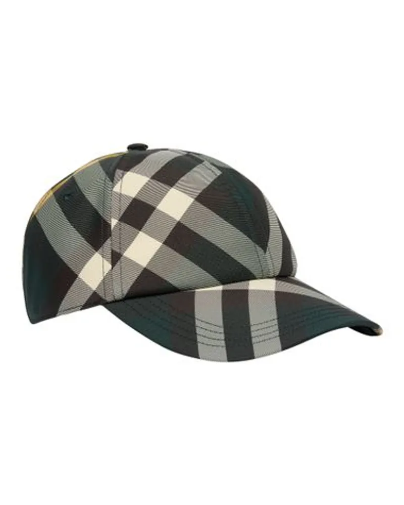 Burberry Karierte Kappe Green Bis zu 55% Rabatt