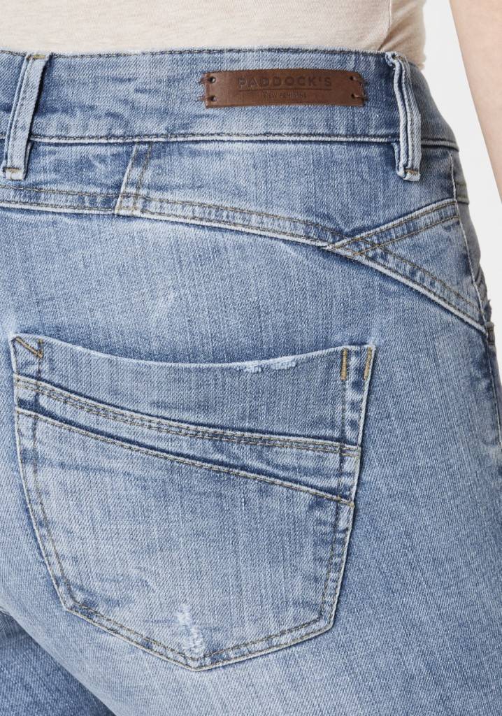 Paddocks LUCY Skinny fit - vintage blue with handwork and 3D pleats Begrenzte Freigabe