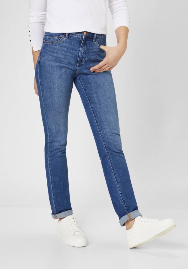 Paddocks PAT LIGHT DENIM schmale Passform - mid blue with using and moustache Sonderangebot der Fabrik