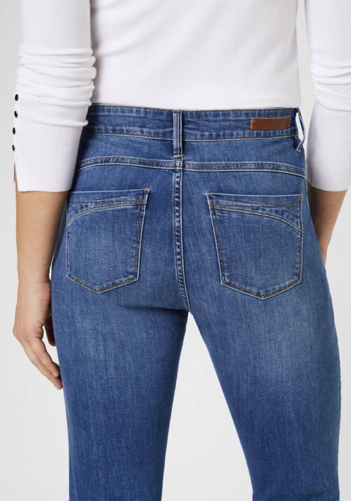 Paddocks PAT LIGHT DENIM schmale Passform - mid blue with using and moustache Sonderangebot der Fabrik