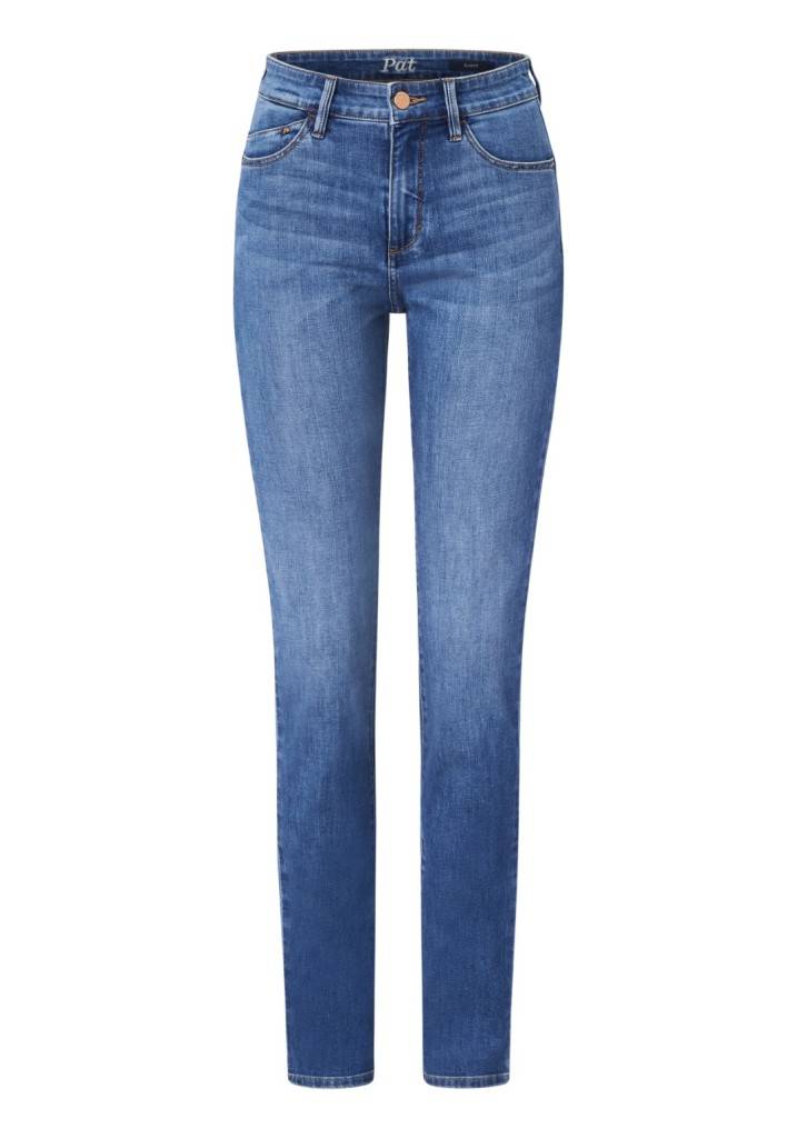 Paddocks PAT LIGHT DENIM schmale Passform - mid blue with using and moustache Sonderangebot der Fabrik