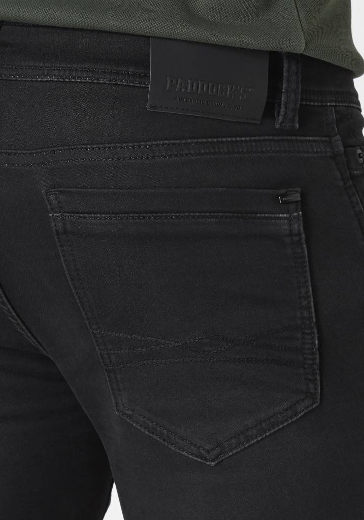 Paddocks DEAN MOTION&COMFORT JOGG DENIM schmale Passform - black black used moustache Verkauf