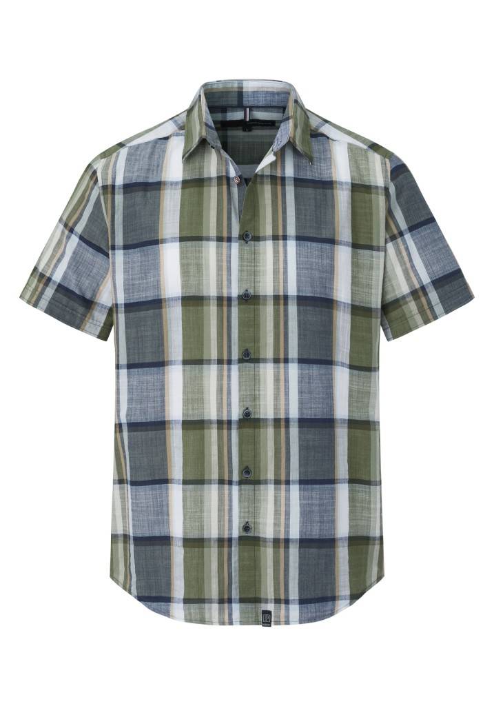 Paddocks Short sleeve shirt big check normale Passform - khaki Flash Sale