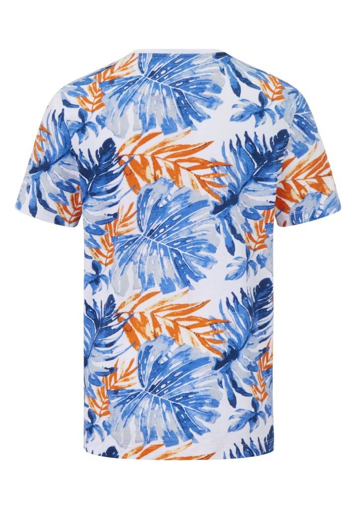 Paddocks round neck all over print normale Passform - white Begrenztes Angebot