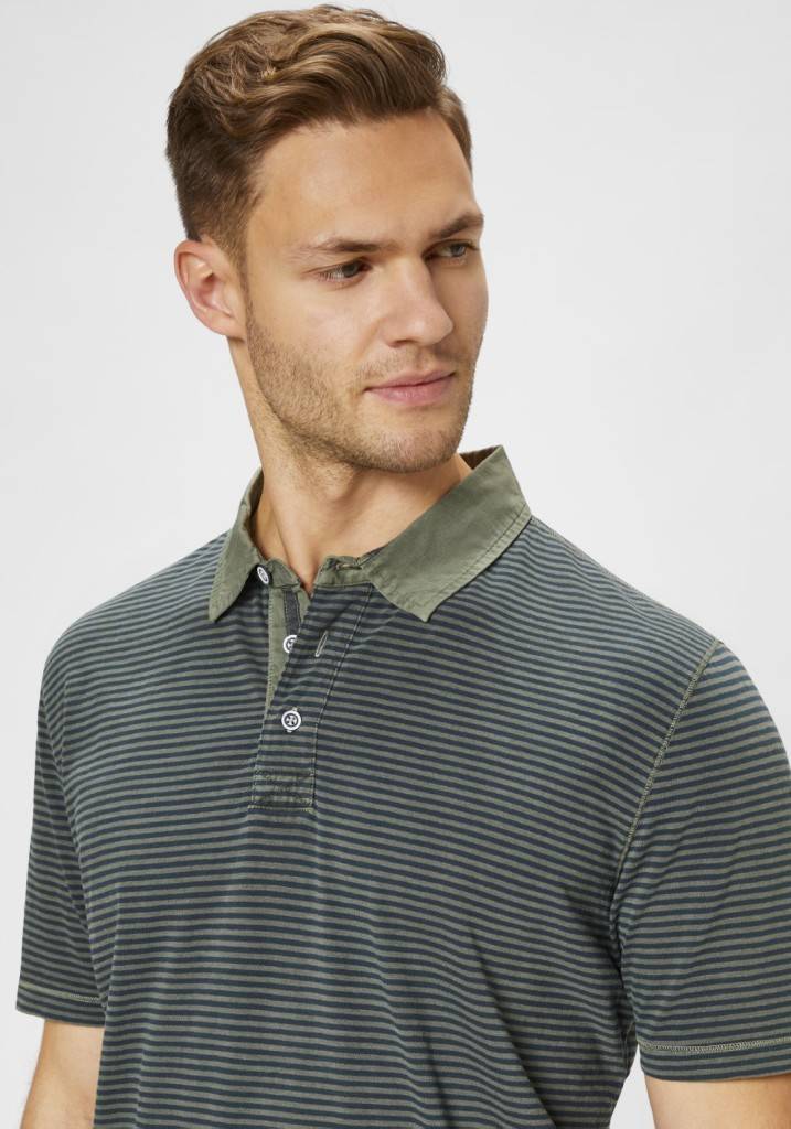 Paddocks Polo stripe jersey normale Passform - dusty olive Online Shopping