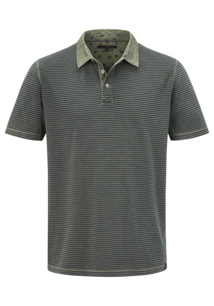 Paddocks Polo stripe jersey normale Passform - dusty olive Online Shopping