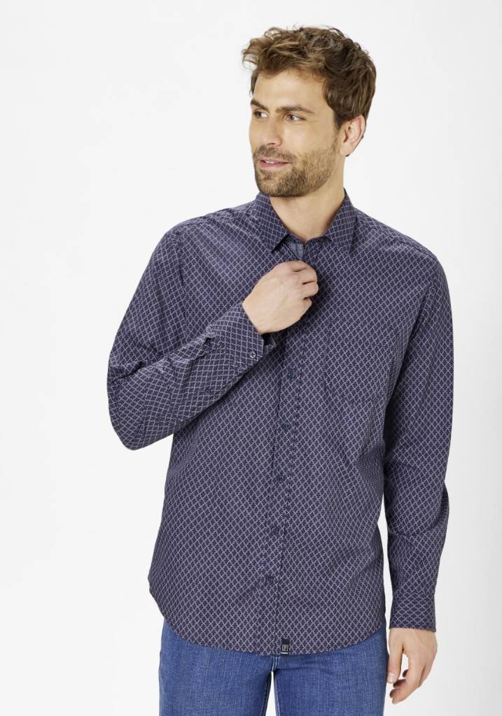 Paddocks shirt with 1 bust pocket normale Passform - Red Saisonschlussverkauf