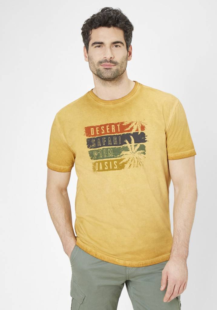 Paddocks Round neck short sleeve normale Passform - gold Cyber Monday