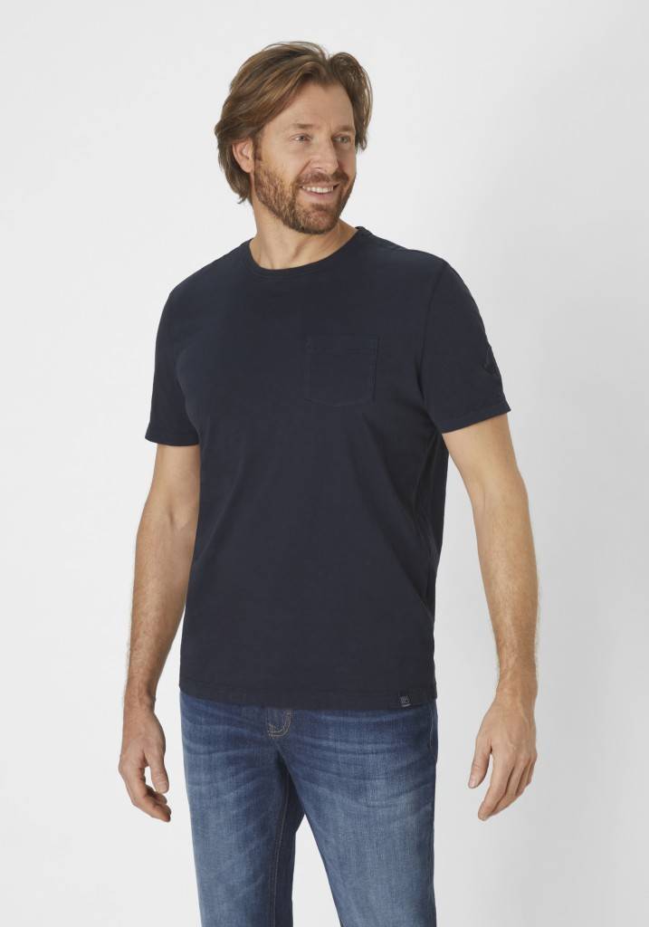 Paddocks Short sleeve roundneck shirt normale Passform - dark navy Weihnachtsangebot