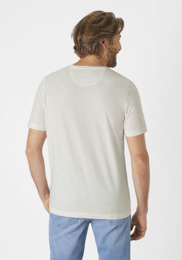Paddocks Short sleeve roundneck shirt normale Passform - off white Osterangebot