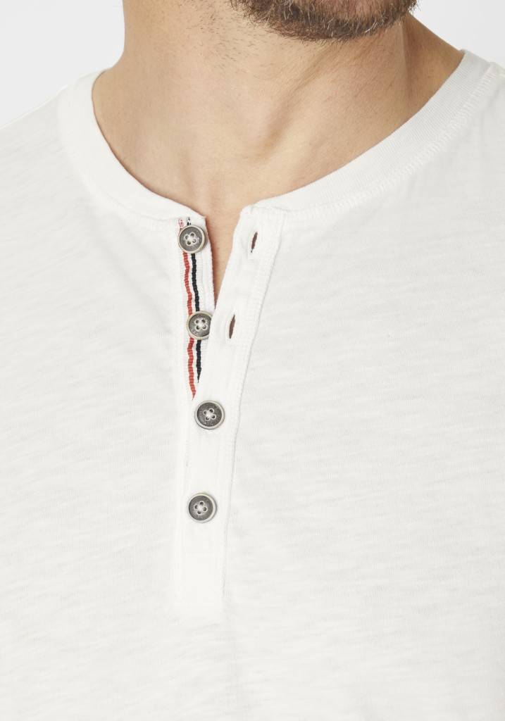 Paddocks Short sleeve henley shirt, single jersey normale Passform - off white Muttertagsangebot