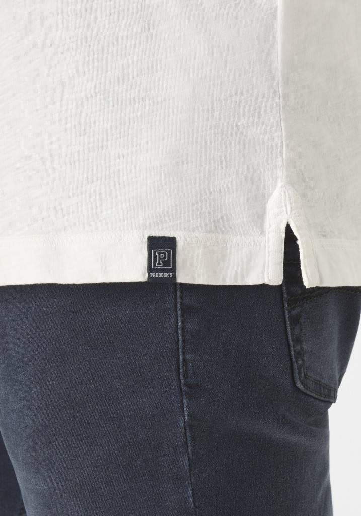 Paddocks Short sleeve henley shirt, single jersey normale Passform - off white Muttertagsangebot