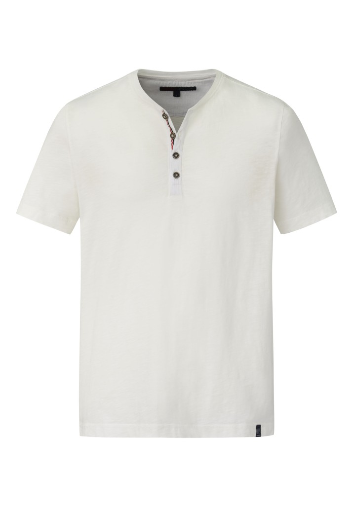 Paddocks Short sleeve henley shirt, single jersey normale Passform - off white Muttertagsangebot
