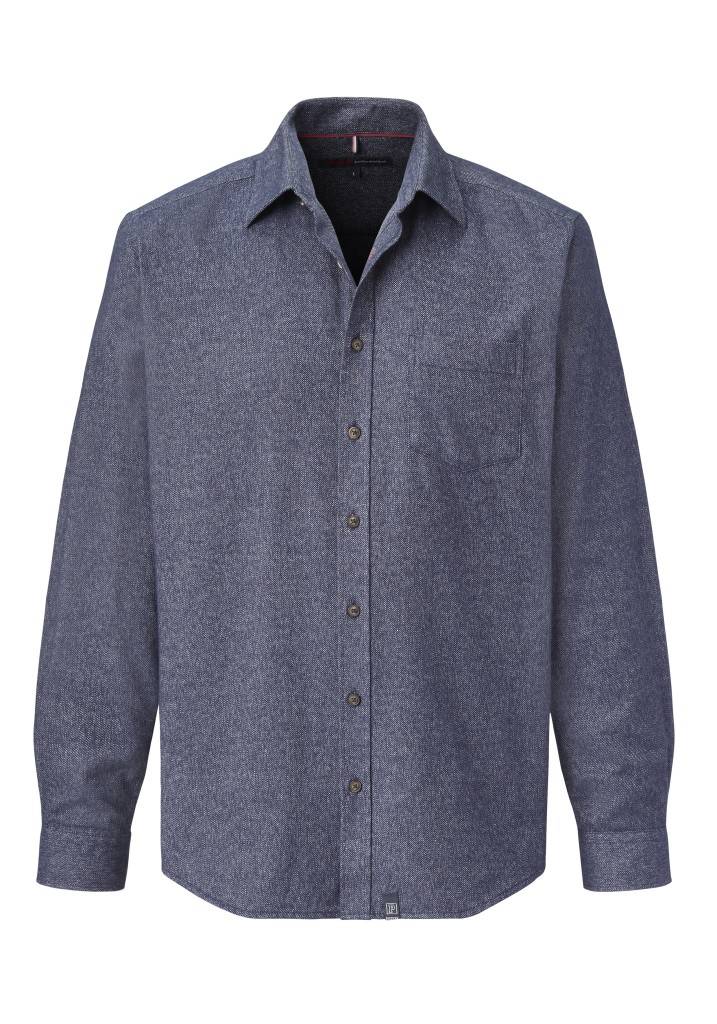 Paddocks Long sleeve shirt with pocket normale Passform - blue melange Valentinstagsangebot