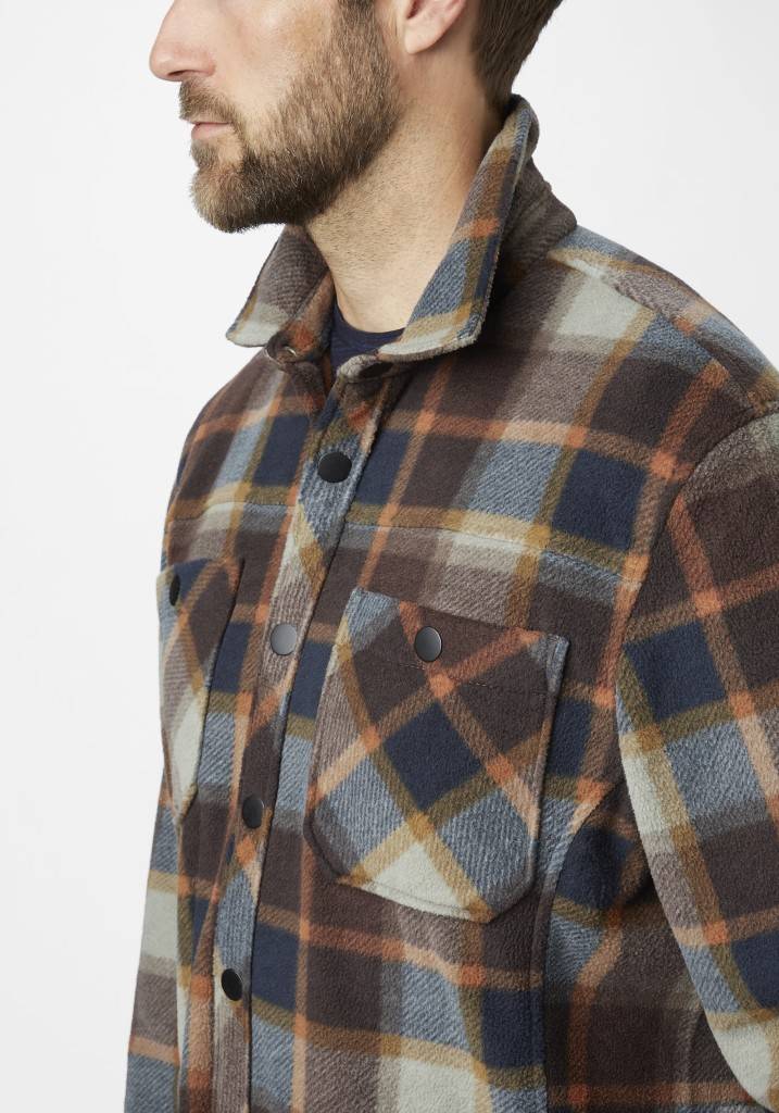 Paddocks Check Fleece jacket with pockets normale Passform - ginger bread Jubiläumsangebot