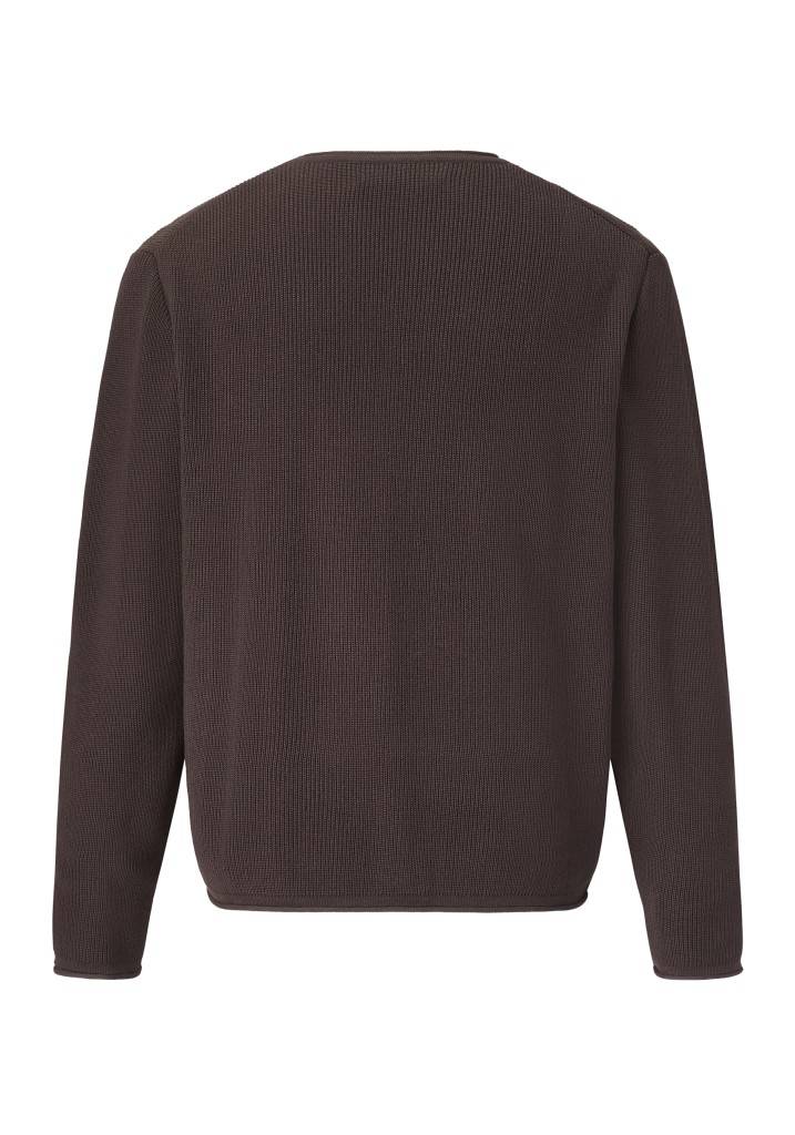 Paddocks Round neck melange knit pullover normale Passform - mocca Heißer Verkauf