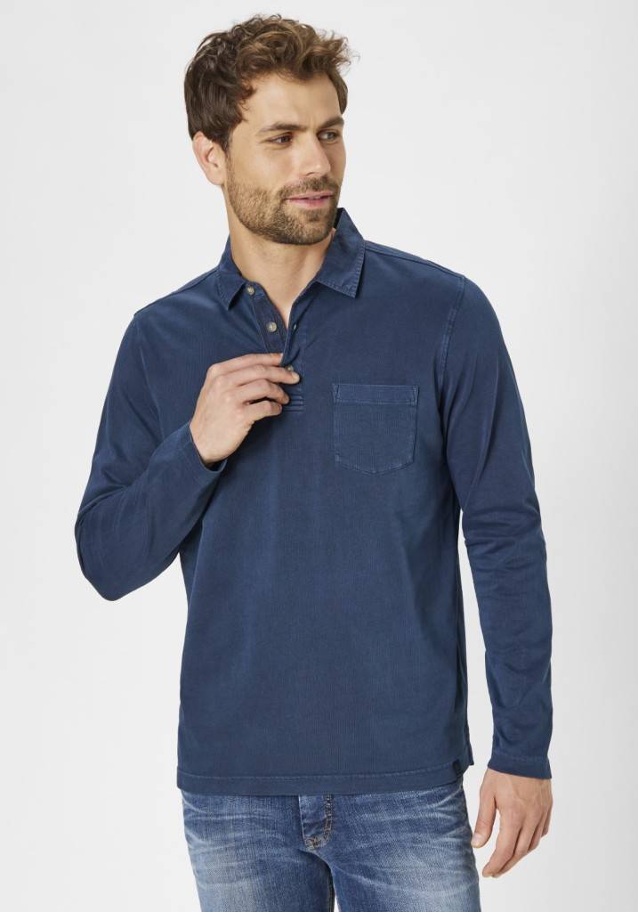 Paddocks Heavy jersey polo with pockets normale Passform - blue Top Angebot